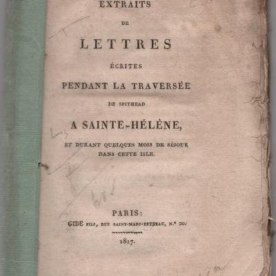 Extraits de lettres ecrites pendant la traversee de sainte helene 2