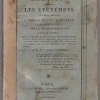 Relation concernant les evenements qui sont arrives a thomas martin 1832